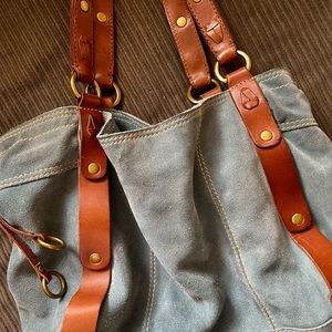 Lucky Brand Blue Leather Shoulder Bag